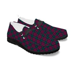 ScotsTee Shop Scottish Lindsay #2 Modern Clan Tartan Plaid Canvas Loafer Shoes