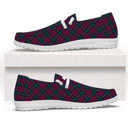 ScotsTee Shop Scottish Lindsay #2 Modern Clan Tartan Plaid Canvas Loafer Shoes