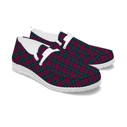 ScotsTee Shop Scottish Lindsay #2 Modern Clan Tartan Plaid Canvas Loafer Shoes