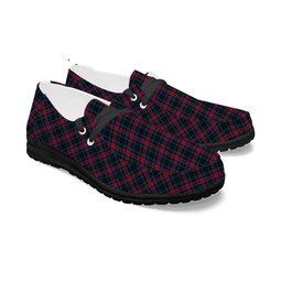 ScotsTee Shop Scottish Lindsay-McGee Modern Clan Tartan Plaid Canvas Loafer Shoes