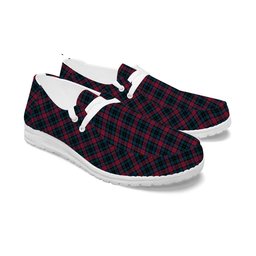 ScotsTee Shop Scottish Lindsay-McGee Modern Clan Tartan Plaid Canvas Loafer Shoes