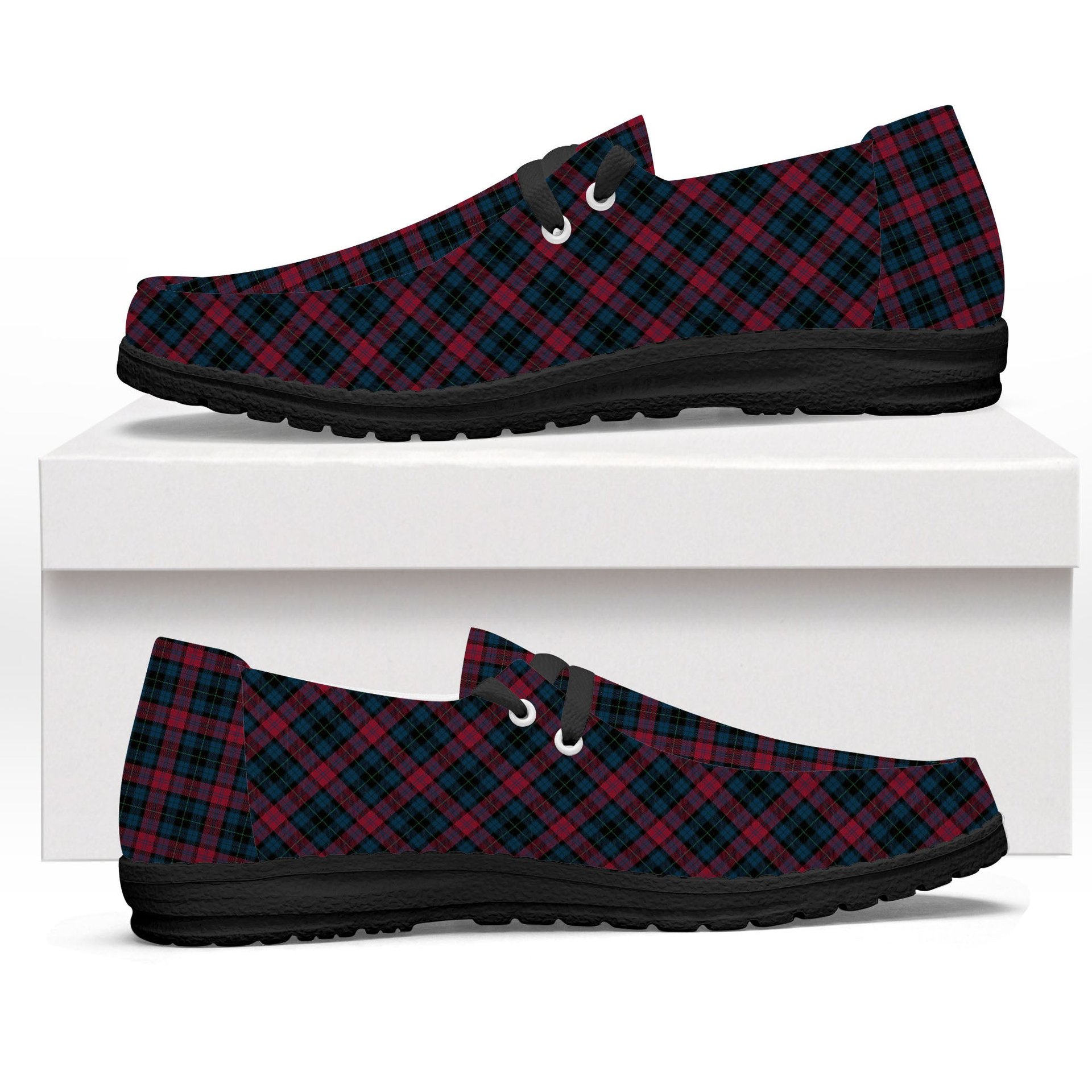 ScotsTee Shop Scottish Lindsay-McGee Modern Clan Tartan Plaid Canvas Loafer Shoes