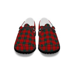 ScotsTee Shop Scottish Lindsay Black lines Modern Tartan Plaid Canvas Loafer Shoes