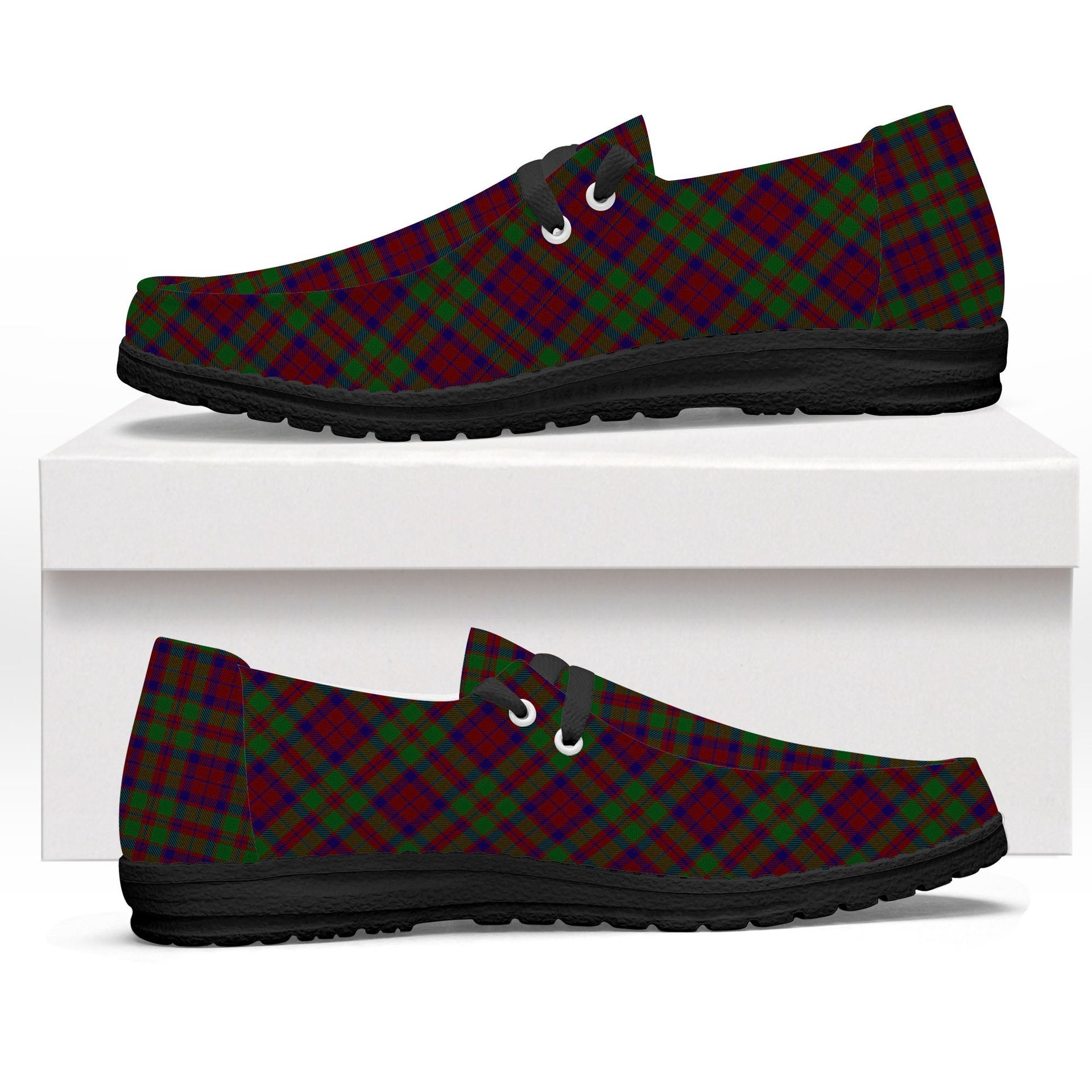 ScotsTee Shop Scottish MacBean of Tomatin Tartan Plaid Canvas Loafer Shoes