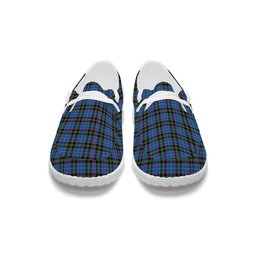 ScotsTee Shop Scottish Lang of Sherbrooke Ancient Clan Tartan Plaid Canvas Loafer Shoes