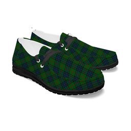 ScotsTee Shop Scottish Lauder Family Tartan Plaid Canvas Loafer Shoes