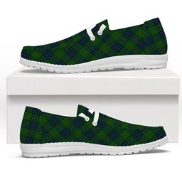 ScotsTee Shop Scottish Lauder Family Tartan Plaid Canvas Loafer Shoes