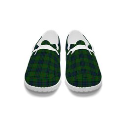 ScotsTee Shop Scottish Lauder Family Tartan Plaid Canvas Loafer Shoes