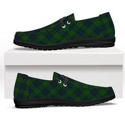 ScotsTee Shop Scottish Lauder Family Tartan Plaid Canvas Loafer Shoes