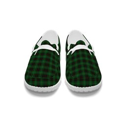 ScotsTee Shop Scottish MacAulay of Lewis Tartan Plaid Canvas Loafer Shoes
