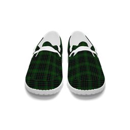 ScotsTee Shop Scottish MacAuley Hunting Tartan Plaid Canvas Loafer Shoes