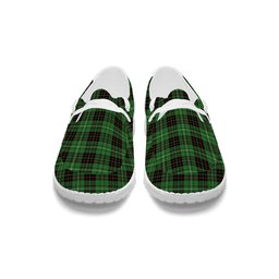 ScotsTee Shop Scottish MacAuley of Lewis Ancient Tartan Plaid Canvas Loafer Shoes