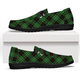 ScotsTee Shop Scottish MacAuley of Lewis Ancient Tartan Plaid Canvas Loafer Shoes