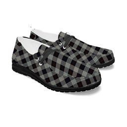 ScotsTee Shop Scottish Kinnieson Tartan Plaid Canvas Loafer Shoes
