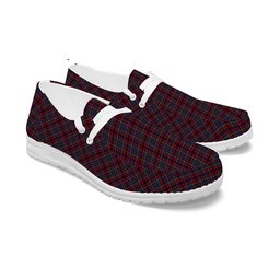 ScotsTee Shop Scottish Johnstons of Elgin Bicentennial Tartan Plaid Canvas Loafer Shoes