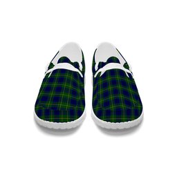 ScotsTee Shop Scottish Johnston of Caskieben Modern Tartan Plaid Canvas Loafer Shoes