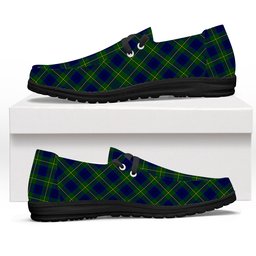 ScotsTee Shop Scottish Johnston of Caskieben Modern Tartan Plaid Canvas Loafer Shoes