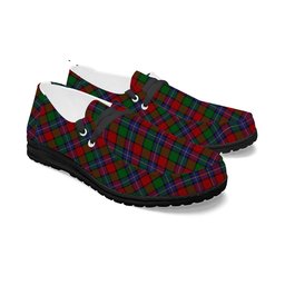ScotsTee Shop Scottish Kilgour Tartan Plaid Canvas Loafer Shoes