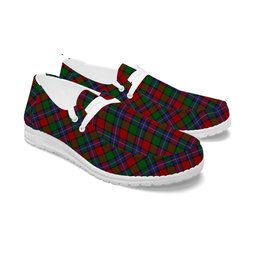 ScotsTee Shop Scottish Kilgour Tartan Plaid Canvas Loafer Shoes