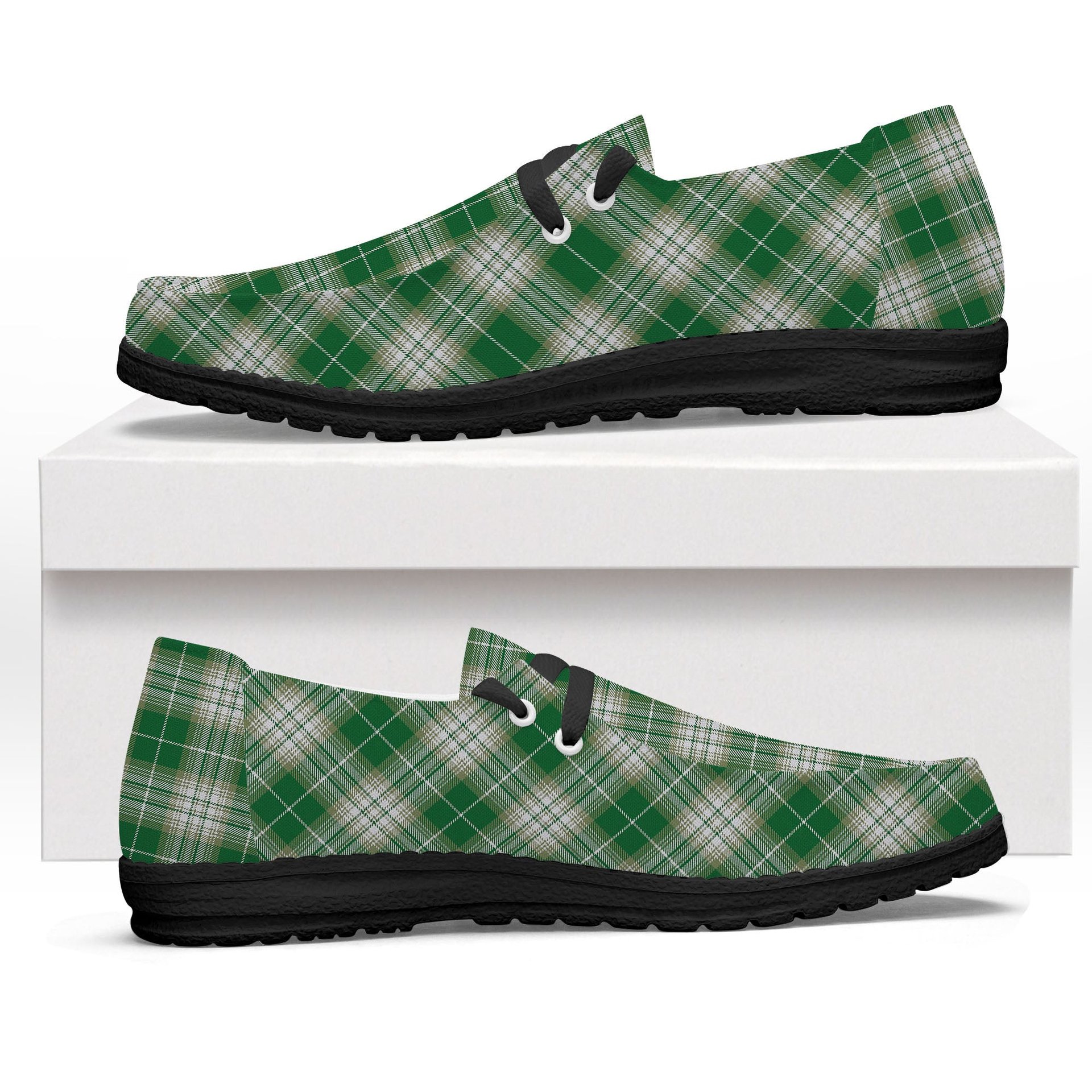 ScotsTee Shop Scottish Kelso Ancient Clan Tartan Plaid Canvas Loafer Shoes