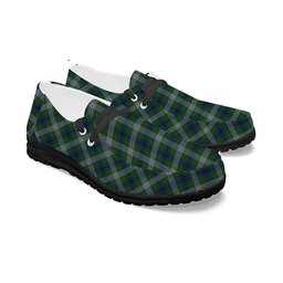 ScotsTee Shop Scottish Johnston Dress Dalgleish Tartan Plaid Canvas Loafer Shoes