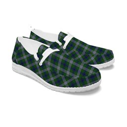 ScotsTee Shop Scottish Johnston Dress Dalgleish Tartan Plaid Canvas Loafer Shoes