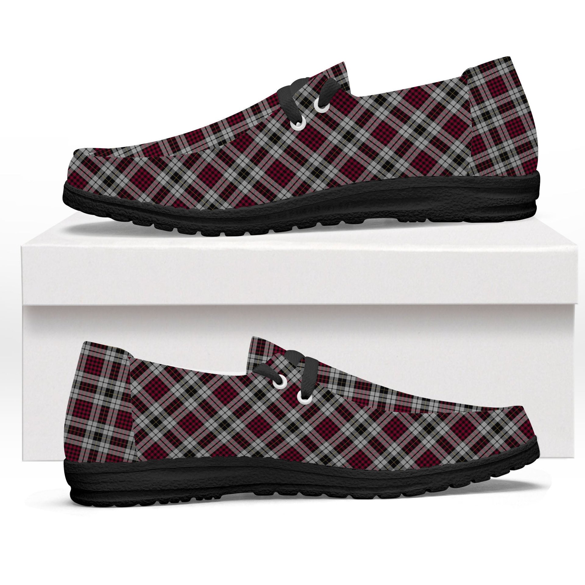 ScotsTee Shop Scottish Little Dress Tartan Plaid Canvas Loafer Shoes
