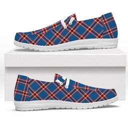 ScotsTee Shop Scottish Laing of Archiestown Ancient Tartan Plaid Canvas Loafer Shoes