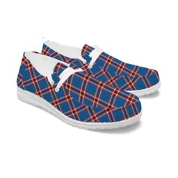 ScotsTee Shop Scottish Laing of Archiestown Ancient Tartan Plaid Canvas Loafer Shoes