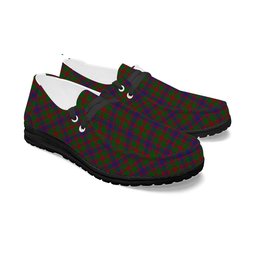 ScotsTee Shop Scottish Logan 1819 Tartan Plaid Canvas Loafer Shoes