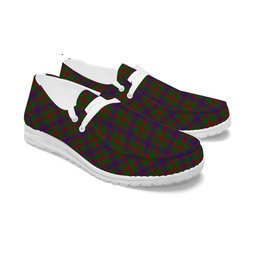 ScotsTee Shop Scottish Logan 1819 Tartan Plaid Canvas Loafer Shoes