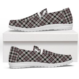 ScotsTee Shop Scottish Little Arisaid Ancient Tartan Plaid Canvas Loafer Shoes