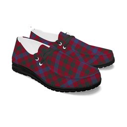 ScotsTee Shop Scottish Laing Artefact Modern Tartan Plaid Canvas Loafer Shoes