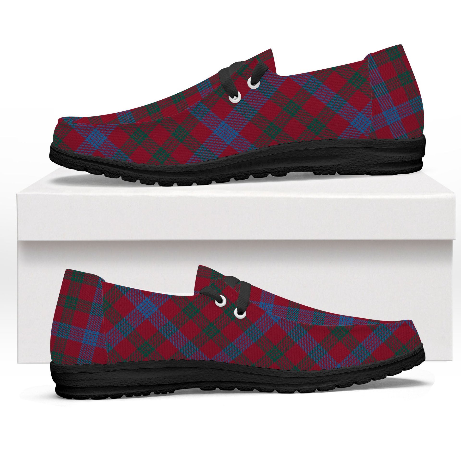 ScotsTee Shop Scottish Laing Artefact Modern Tartan Plaid Canvas Loafer Shoes