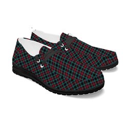 ScotsTee Shop Scottish Lindsay-McGee Ancient Clan Tartan Plaid Canvas Loafer Shoes