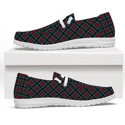 ScotsTee Shop Scottish Lindsay-McGee Ancient Clan Tartan Plaid Canvas Loafer Shoes