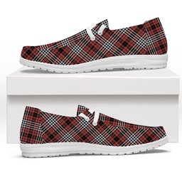 ScotsTee Shop Scottish Little of Morton Rigg Ancient Tartan Plaid Canvas Loafer Shoes