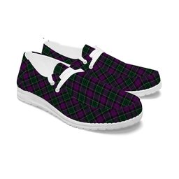 ScotsTee Shop Scottish Lennie Tartan Plaid Canvas Loafer Shoes