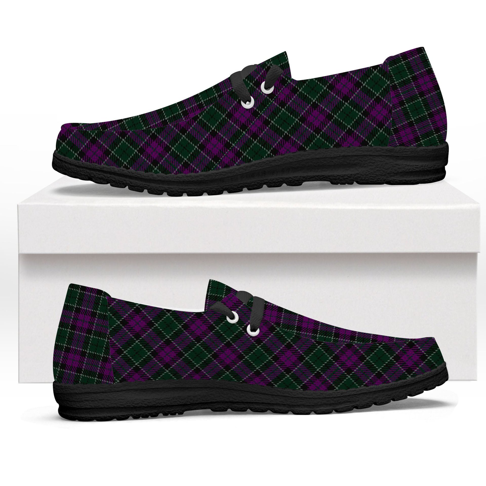 ScotsTee Shop Scottish Lennie Tartan Plaid Canvas Loafer Shoes