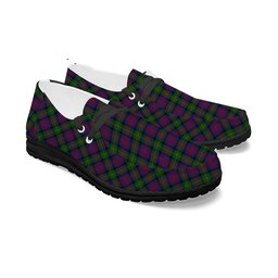 ScotsTee Shop Scottish Logan 1831 Tartan Plaid Canvas Loafer Shoes