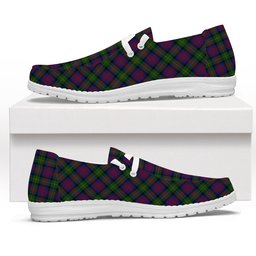 ScotsTee Shop Scottish Logan 1831 Tartan Plaid Canvas Loafer Shoes