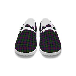 ScotsTee Shop Scottish Logan 1831 Tartan Plaid Canvas Loafer Shoes