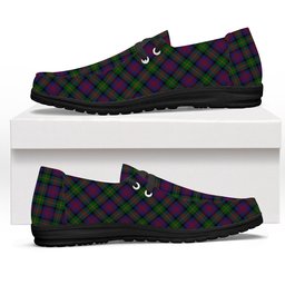 ScotsTee Shop Scottish Logan 1831 Tartan Plaid Canvas Loafer Shoes