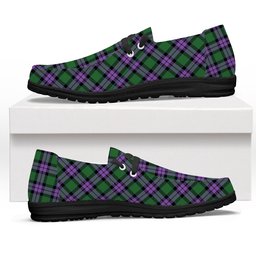 ScotsTee Shop Scottish MacArthur of Milton Ancient Tartan Plaid Canvas Loafer Shoes