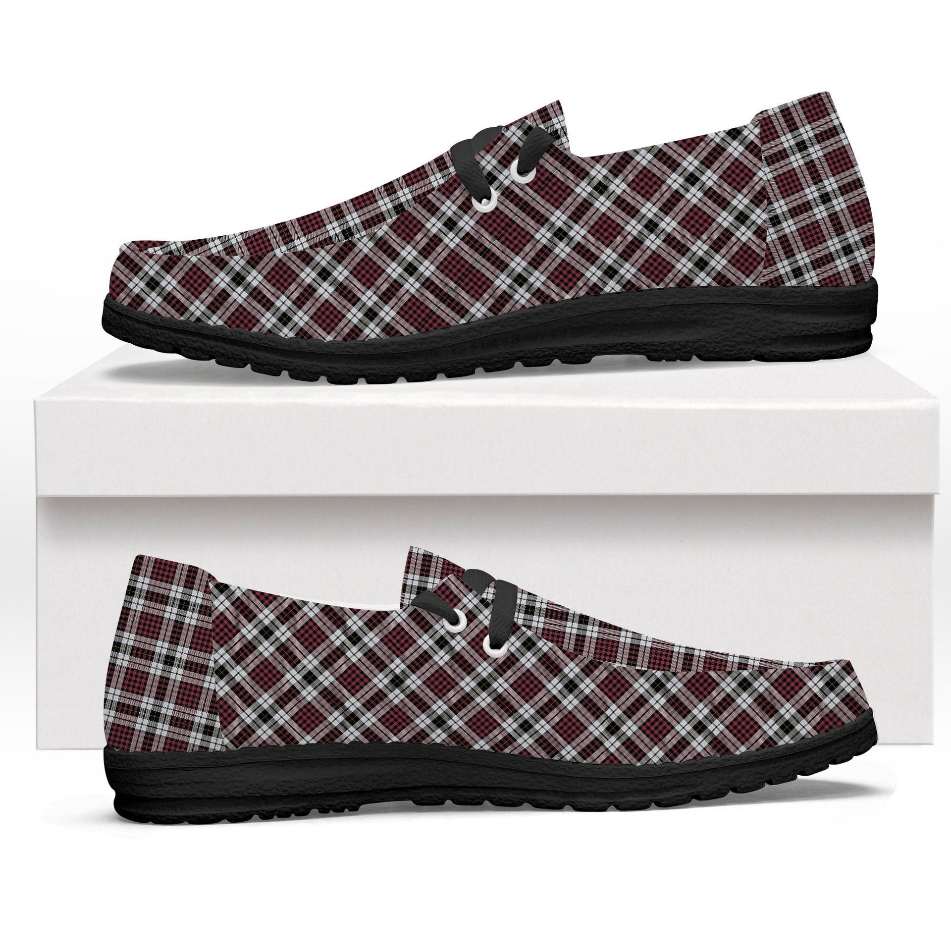 ScotsTee Shop Scottish Little Dress Ancient Tartan Plaid Canvas Loafer Shoes