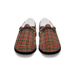 ScotsTee Shop Scottish MacAlister Ancient Clan Tartan Plaid Canvas Loafer Shoes
