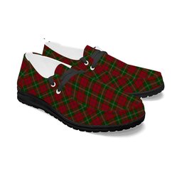 ScotsTee Shop Scottish Leckie Tartan Plaid Canvas Loafer Shoes