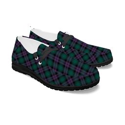 ScotsTee Shop Scottish MacArthur of Milton Modern Tartan Plaid Canvas Loafer Shoes