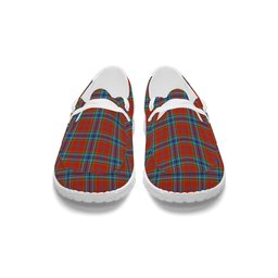 ScotsTee Shop Scottish MacCreary Ancient Tartan Plaid Canvas Loafer Shoes