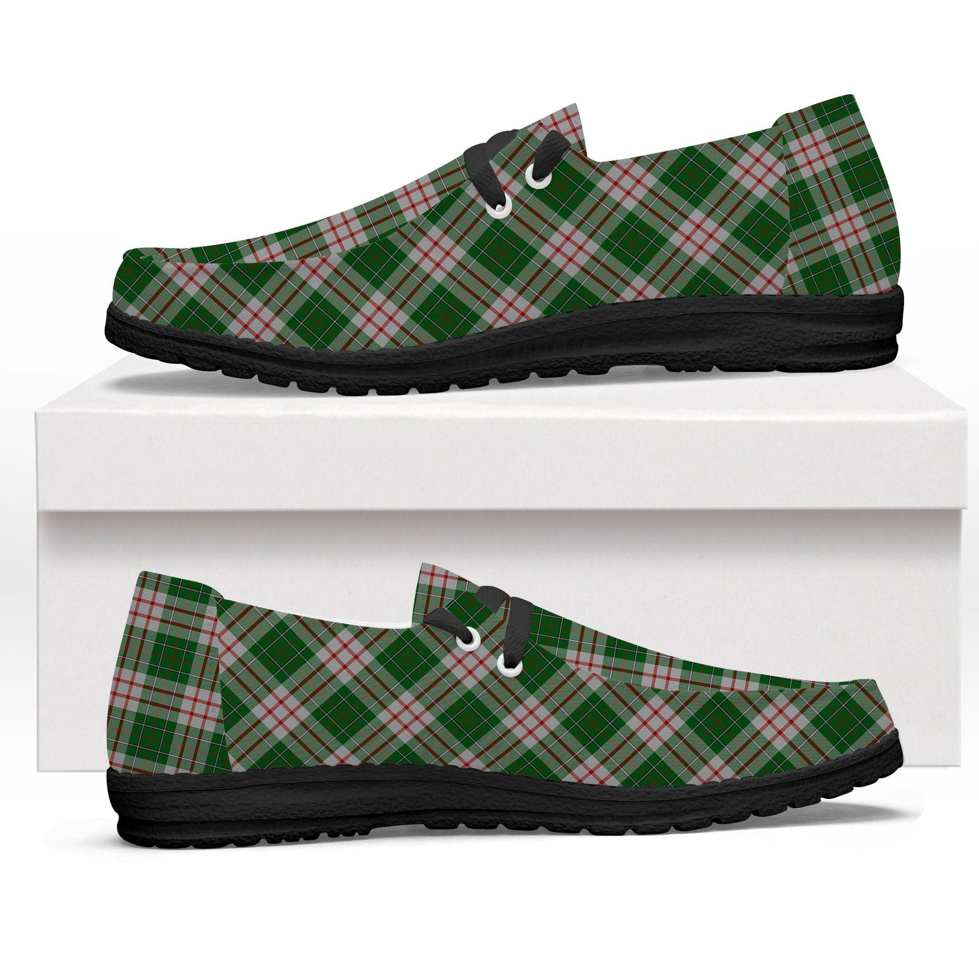ScotsTee Shop Scottish MacDiarmid Dress Tartan Plaid Canvas Loafer Shoes